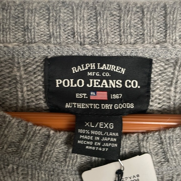 NWT - Ralph Lauren Polo Jeans Co, Cable Knit sweater - Picture 2 of 6